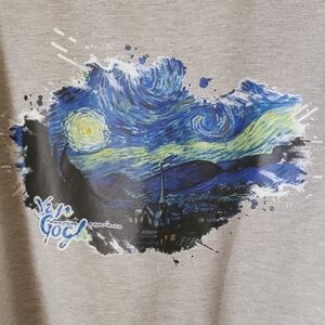 Men's Gray "Van Gogh  Be immersive experience" Full-Zip Sweater